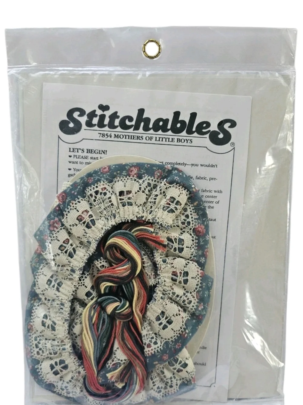 Stitchables Mother's of Little Boys Cross Stitch Kit #7854 1989 Oval 5